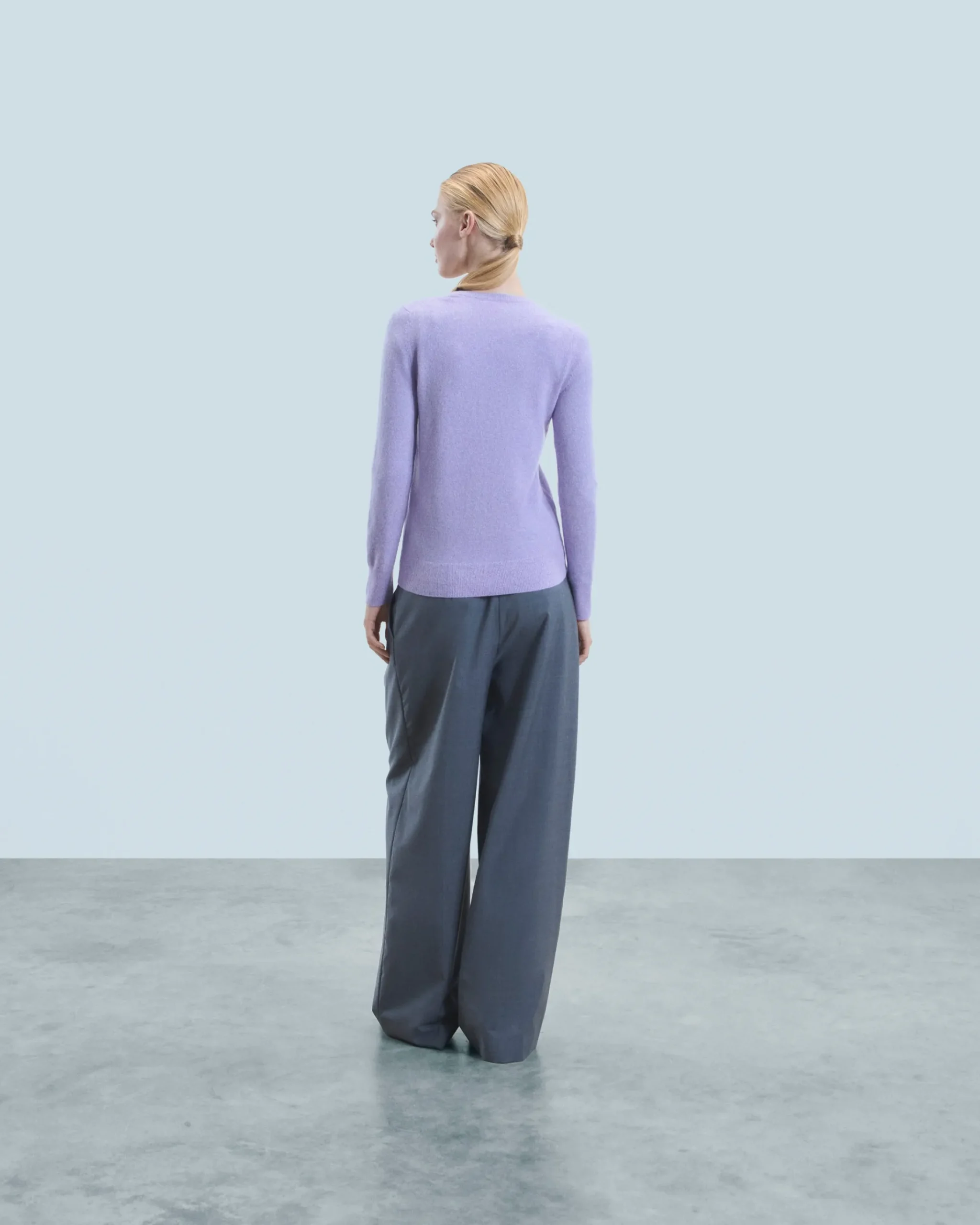 FROM FUTURE Maglione Scollo a V Basic Lilac Online