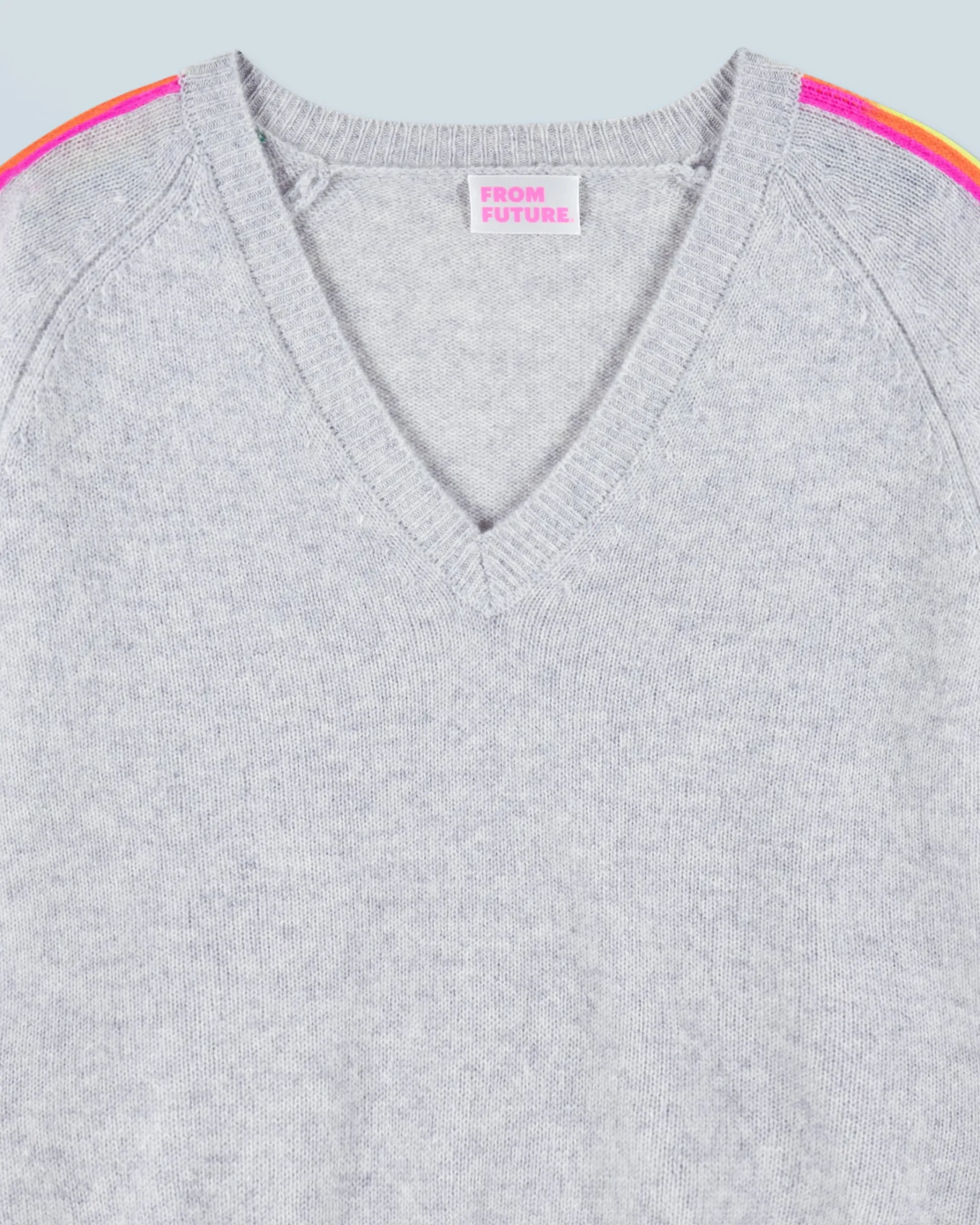 FROM FUTURE Maglione Scollo a V Strisce per maniche multico Grigioericachiaro Shop