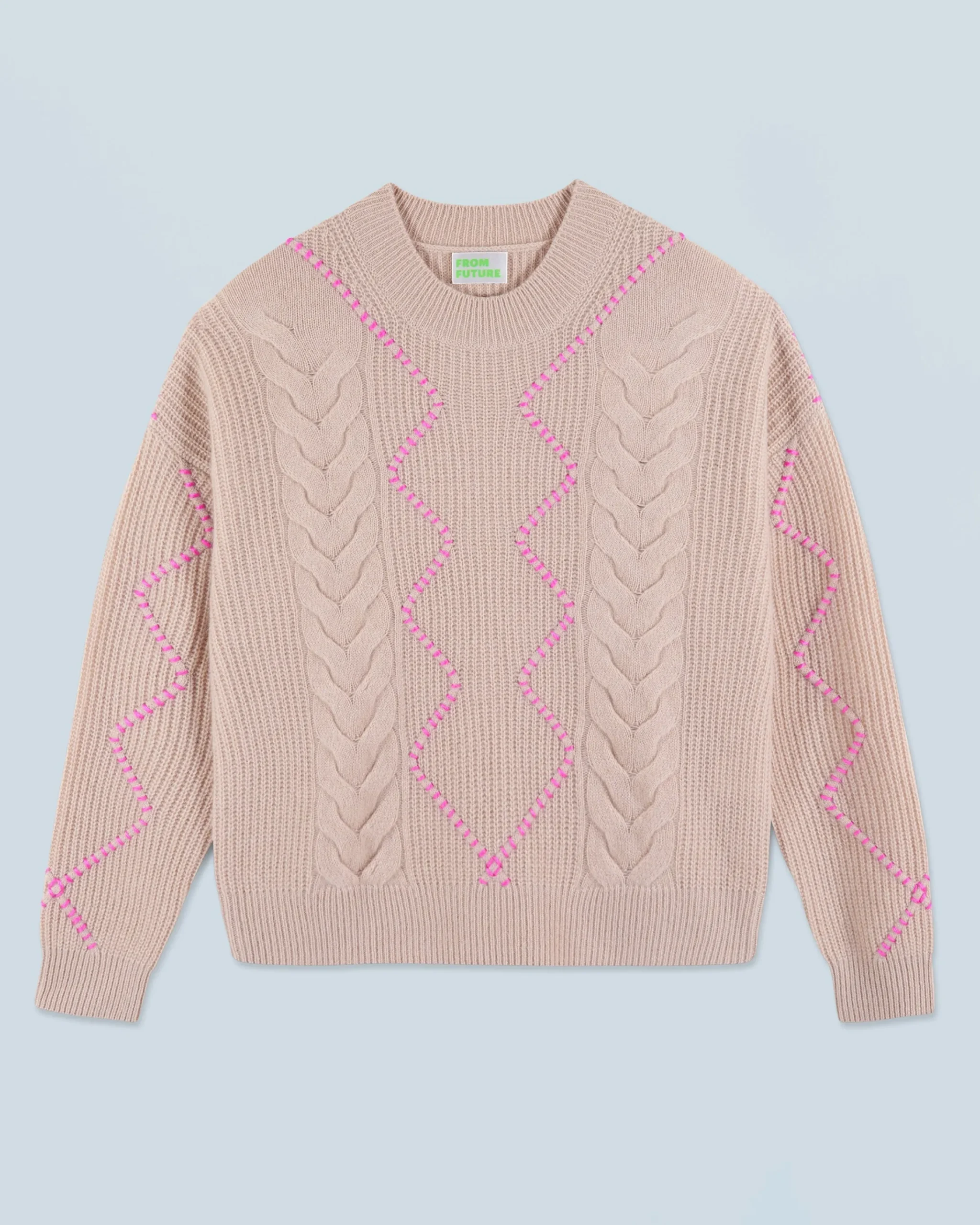 FROM FUTURE Maglione Scollo tondo Beige Clearance
