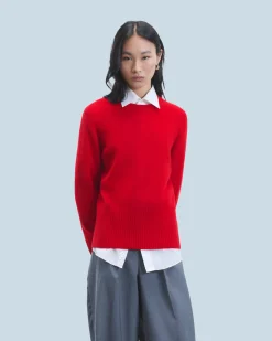 FROM FUTURE Maglione Scollo tondo HotRed Cheap