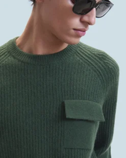 FROM FUTURE Maglione Scollo tondo Cachi Flash Sale