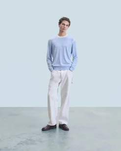 FROM FUTURE Maglione Scollo tondo CloudBlue Flash Sale
