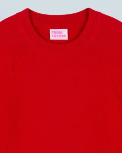 FROM FUTURE Maglione Scollo tondo HotRed Cheap