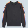 FROM FUTURE Maglione Scollo tondo Bande maniche Multicolori Grigioantracite Store