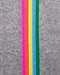 FROM FUTURE Maglione Scollo tondo Bande maniche Multicolori Grigioericascuro Fashion