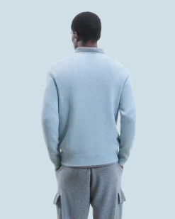 FROM FUTURE Maglione Scollo tondo Basic IcedBlue Cheap