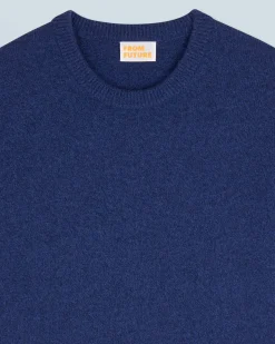 FROM FUTURE Maglione Scollo tondo Basic DarkBlue Outlet