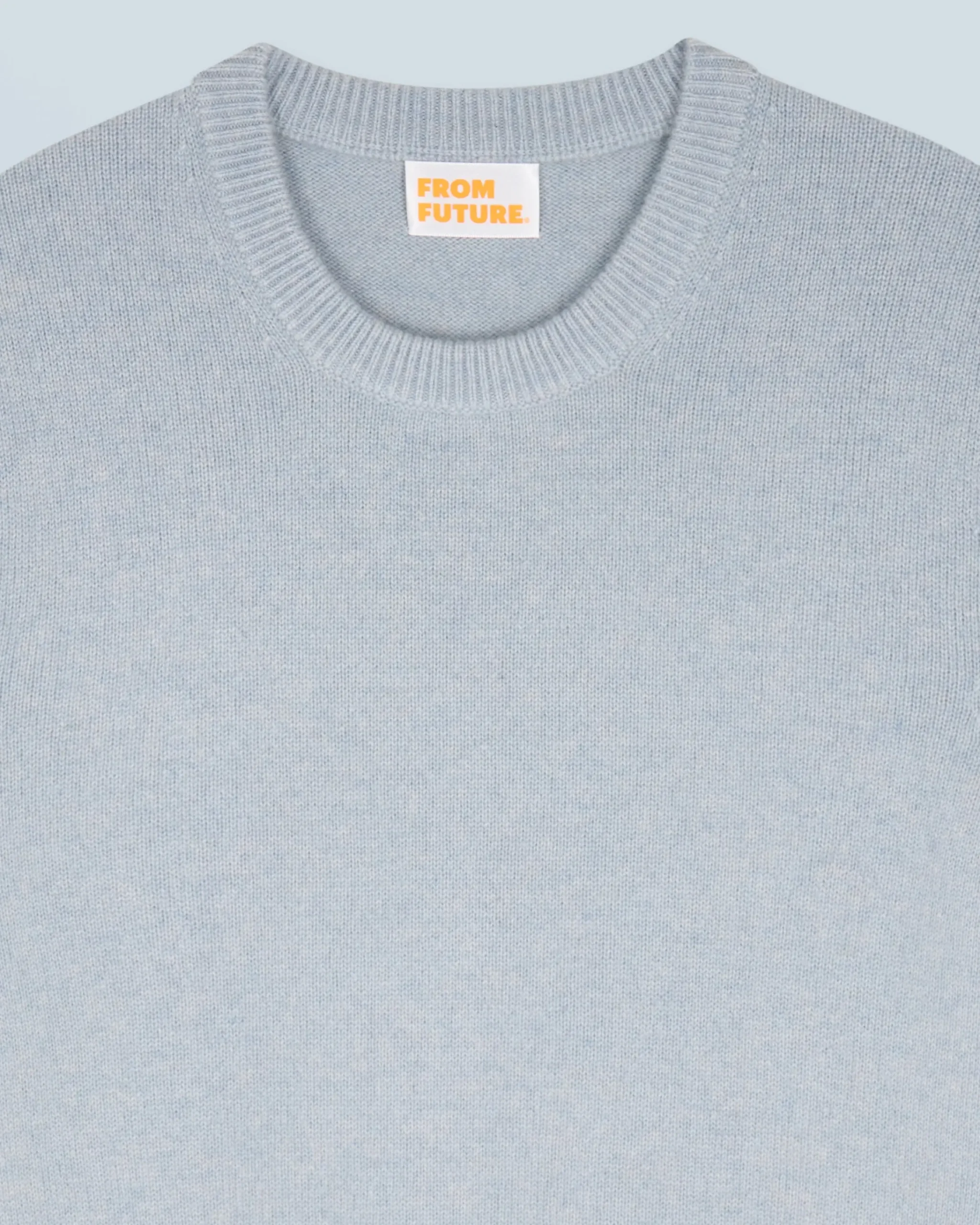 FROM FUTURE Maglione Scollo tondo Basic IcedBlue Cheap
