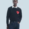 FROM FUTURE Maglione Scollo tondo Cuore Nero Sale