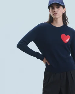 FROM FUTURE Maglione Scollo tondo Cuore Leggero Grigioantracite Hot