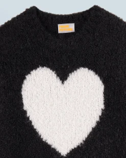 FROM FUTURE Maglione Scollo tondo Cuore Nero Outlet