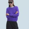 FROM FUTURE Maglione Scollo tondo Leggero PopPurple Hot