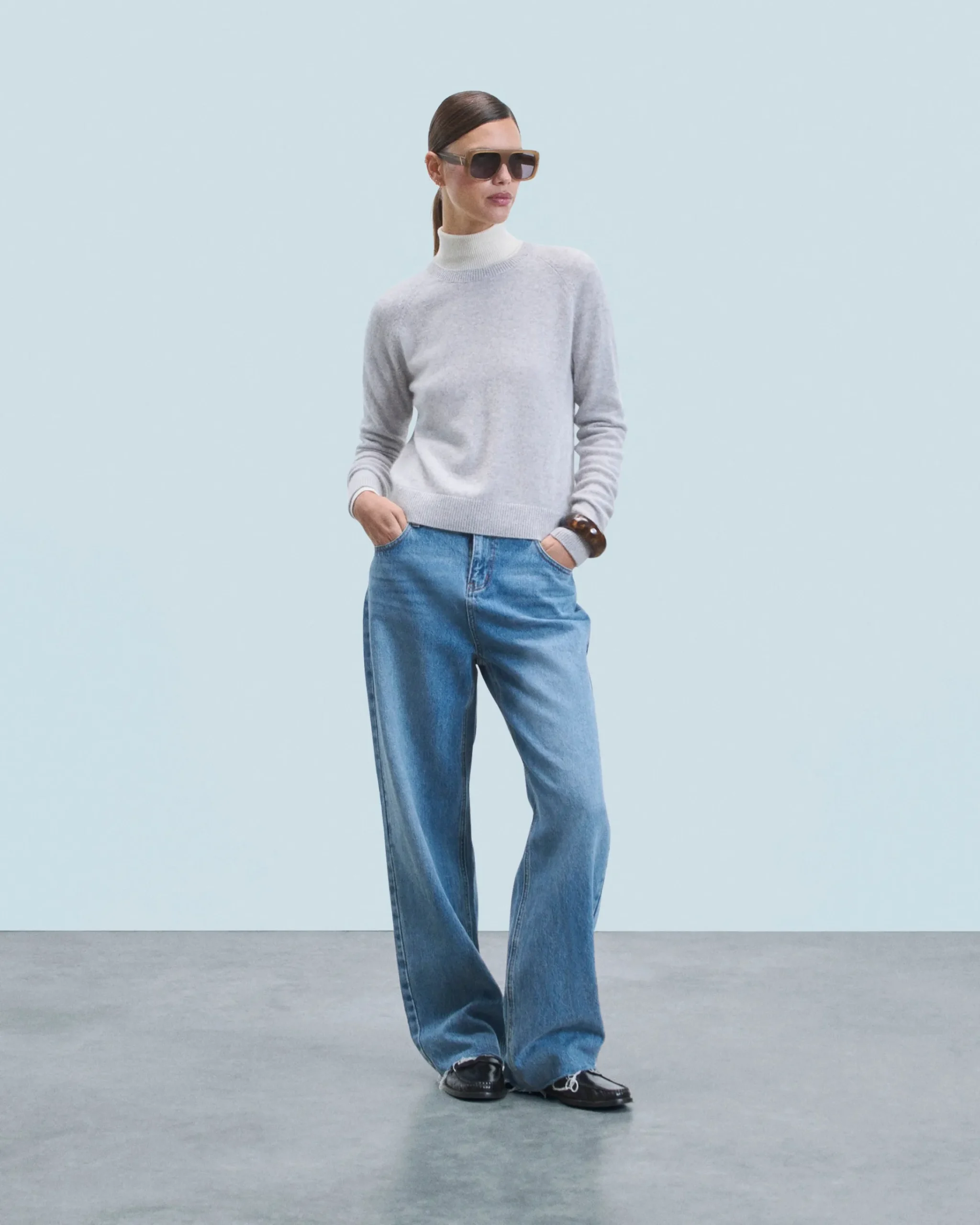 FROM FUTURE Maglione Scollo tondo Leggero Grigioericachiaro Discount