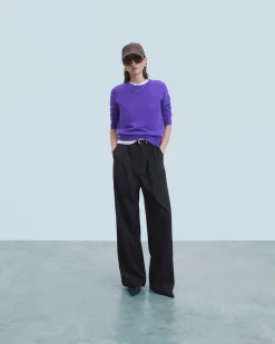 FROM FUTURE Maglione Scollo tondo Leggero PopPurple Hot