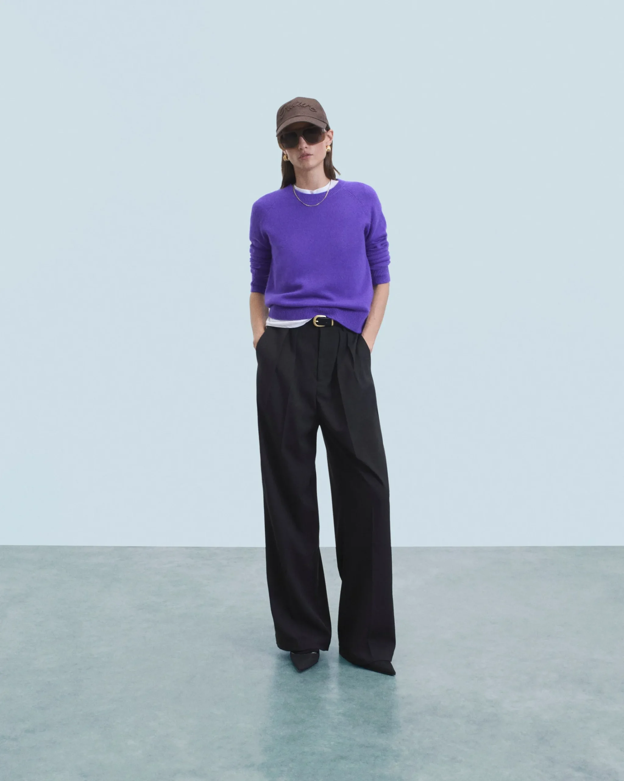 FROM FUTURE Maglione Scollo tondo Leggero PopPurple Hot