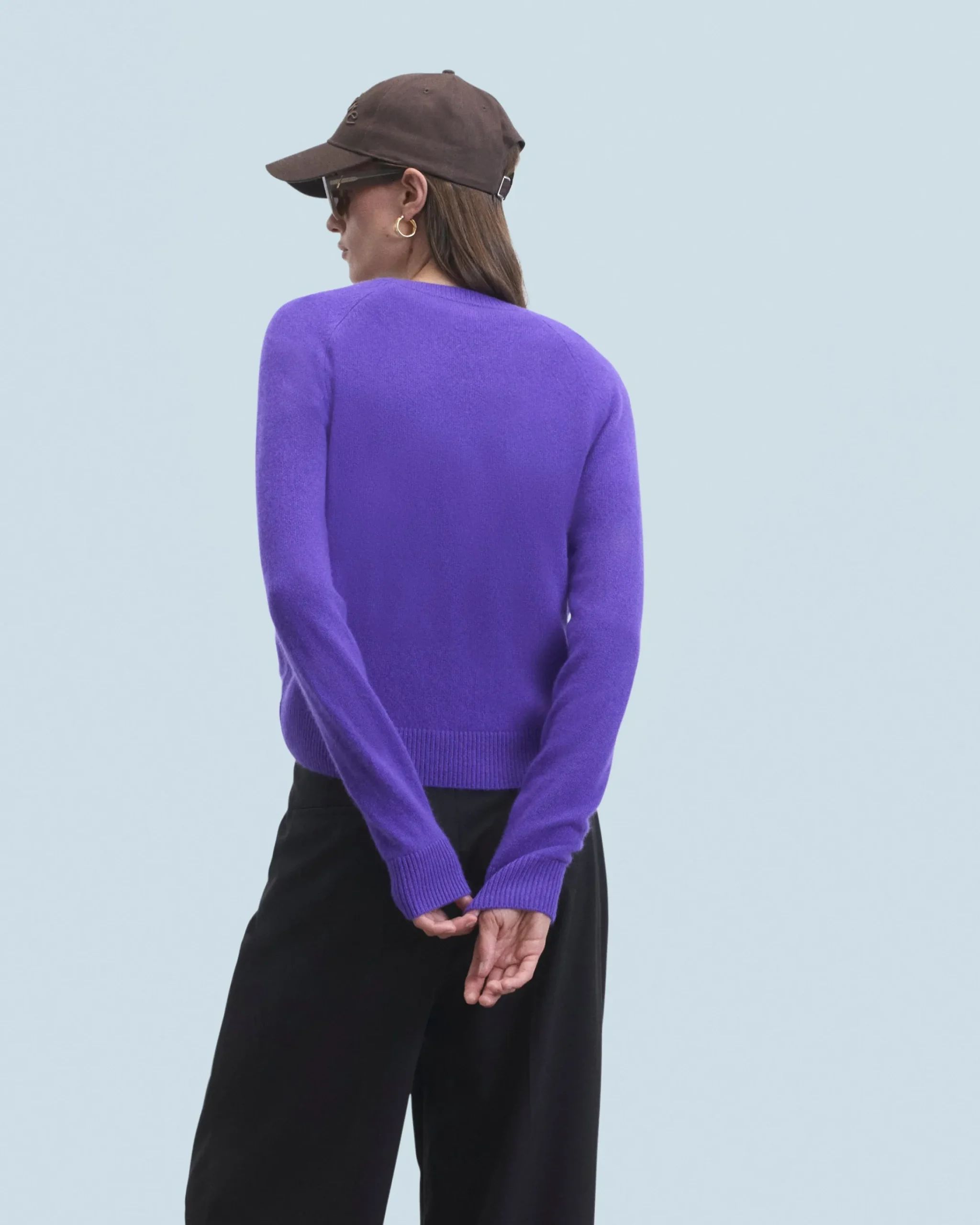 FROM FUTURE Maglione Scollo tondo Leggero PopPurple Hot