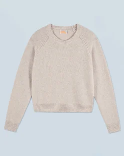 FROM FUTURE Maglione Scollo tondo Raglan Beige Cheap