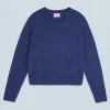 FROM FUTURE Maglione Scollo tondo Raglan DarkBlue Flash Sale