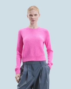 FROM FUTURE Maglione Scollo tondo Raglan BrightPinkMou Cheap