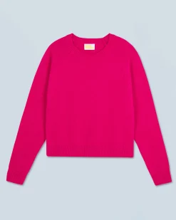 FROM FUTURE Maglione Scollo tondo Raglan RaspberryPink Cheap