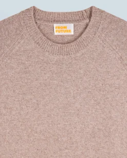 FROM FUTURE Maglione Scollo tondo Raglan Taupe Online