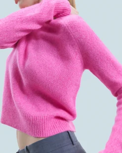 FROM FUTURE Maglione Scollo tondo Raglan BrightPinkMou Cheap