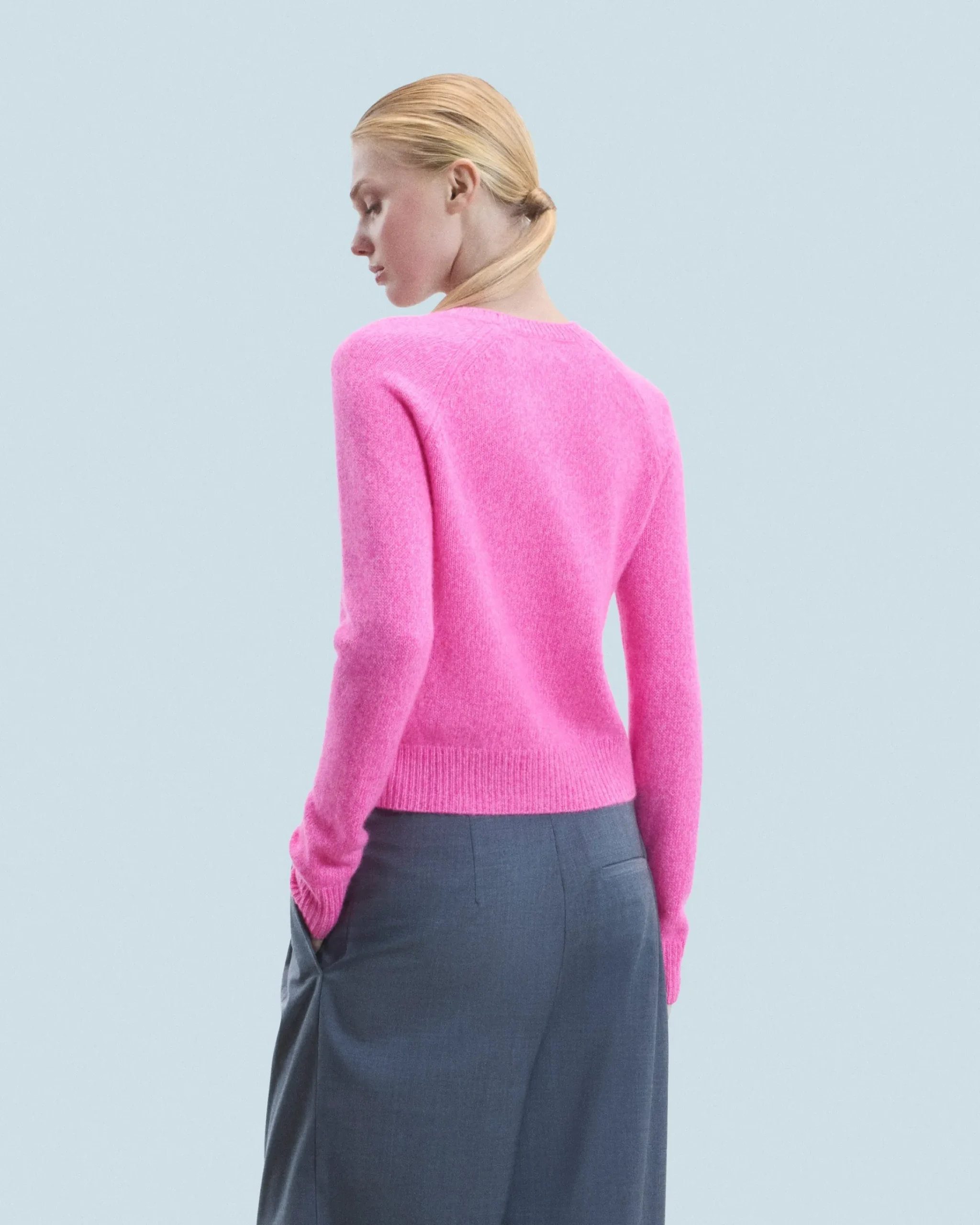 FROM FUTURE Maglione Scollo tondo Raglan BrightPinkMou Cheap