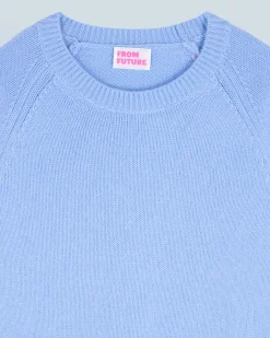 FROM FUTURE Maglione Scollo tondo Raglan FairyBlue Fashion