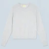 FROM FUTURE Maglione Scollo tondo Strass all over Leggero Grigioericachiaro Sale