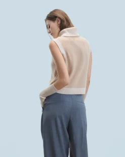 FROM FUTURE Maglione Senza maniche Beige New