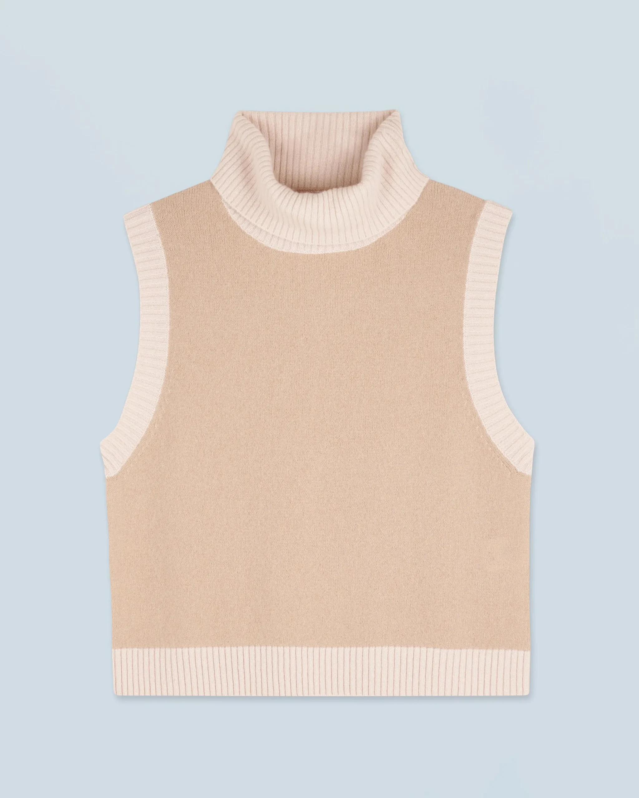 FROM FUTURE Maglione Senza maniche Beige New