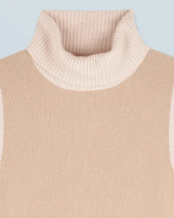 FROM FUTURE Maglione Senza maniche Beige New