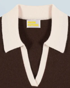 FROM FUTURE Maglione Senza maniche Bicolore Cioccolato Online