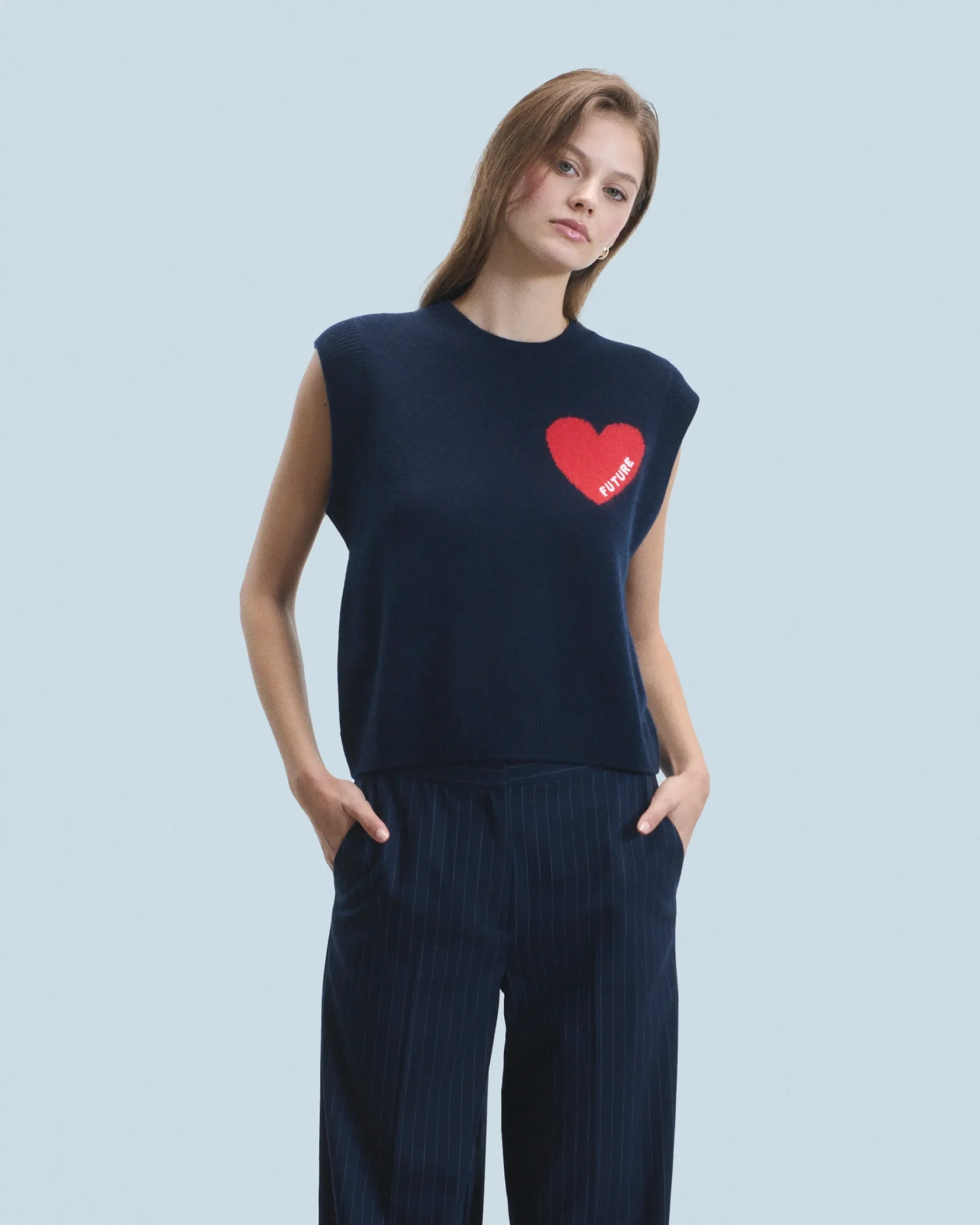 FROM FUTURE Maglione Senza maniche Cuore Leggero MarinaMilitare Discount