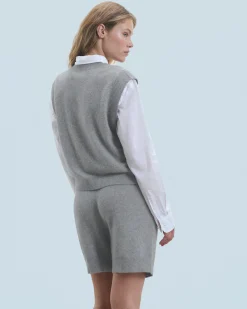 FROM FUTURE Maglione Senza maniche Cuore Leggero Grigioericascuro Cheap