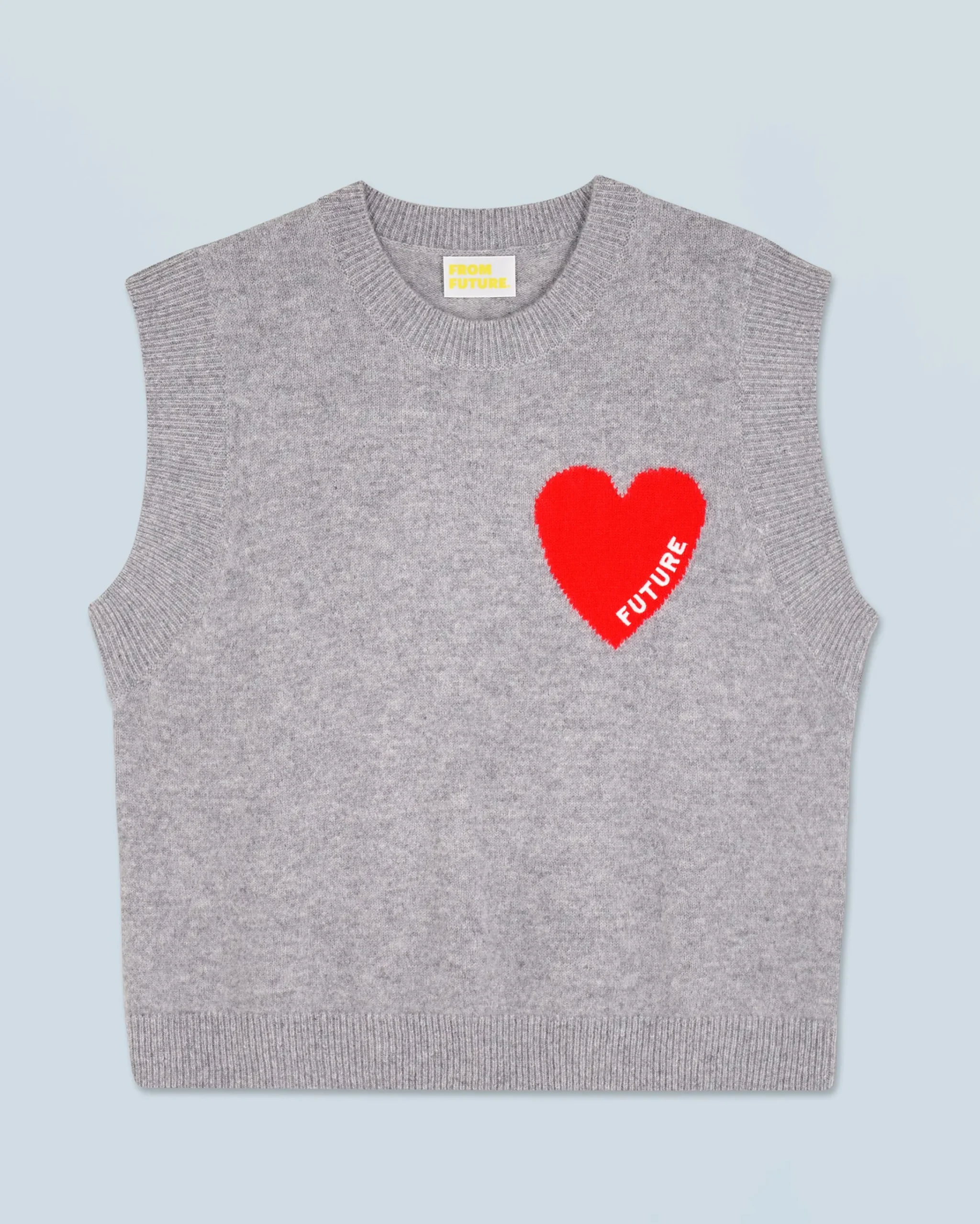 FROM FUTURE Maglione Senza maniche Cuore Leggero Grigioericascuro Cheap