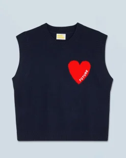 FROM FUTURE Maglione Senza maniche Cuore Leggero MarinaMilitare Discount