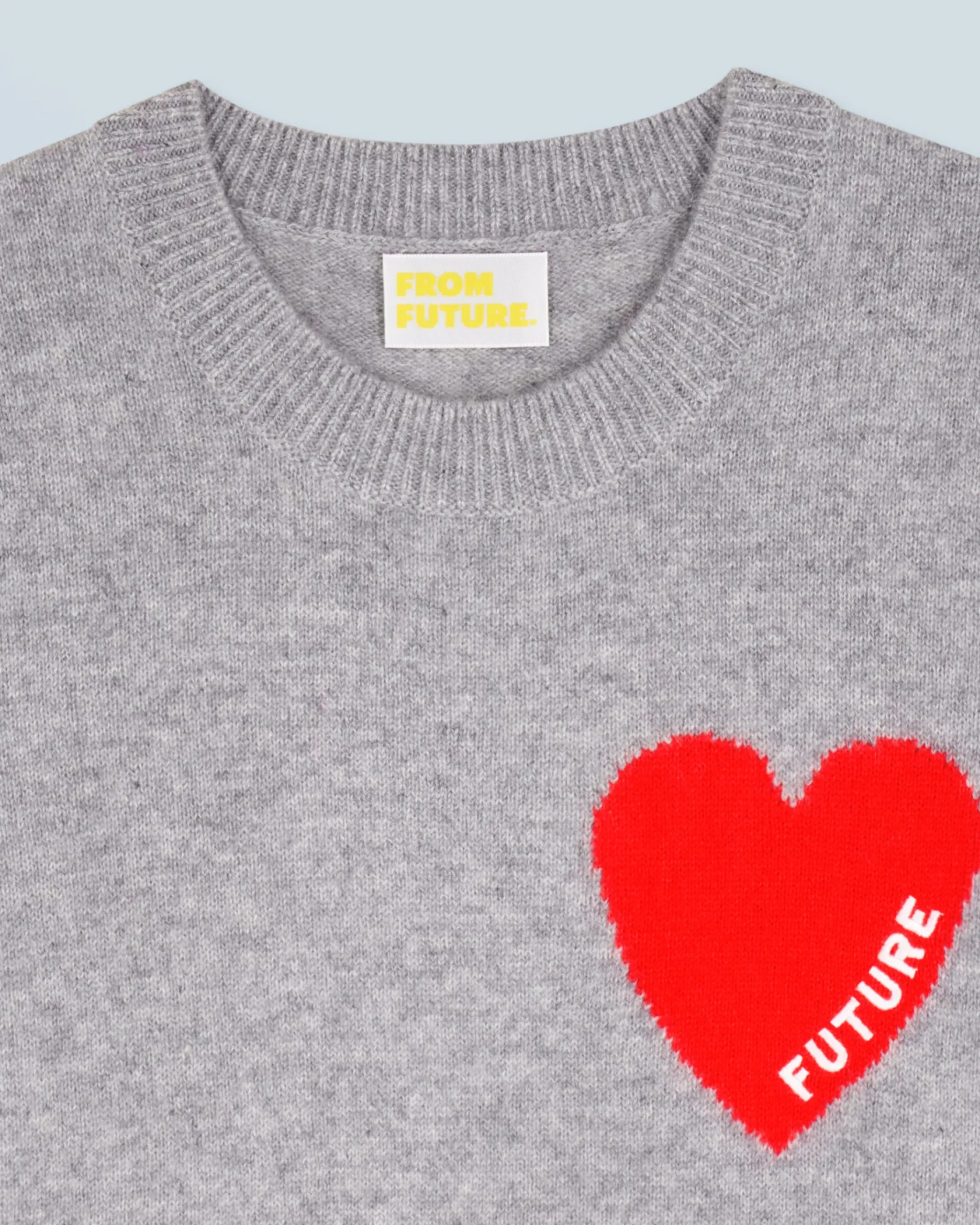 FROM FUTURE Maglione Senza maniche Cuore Leggero Grigioericascuro Cheap