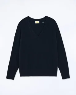 FROM FUTURE Maglioni Scollo a V Oversize Light Nero Flash Sale