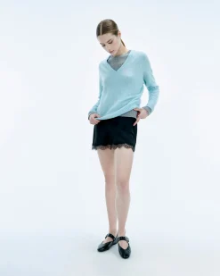 FROM FUTURE Maglioni Scollo a V Oversize Light Nero Flash Sale