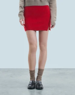 FROM FUTURE Minigonna in Cashmere spazzolato HotRed Fashion