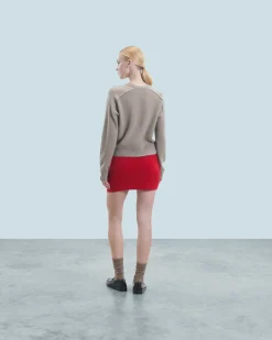 FROM FUTURE Minigonna in Cashmere spazzolato HotRed Fashion