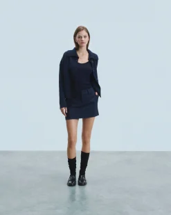FROM FUTURE Minigonna Tailoring NavyStripes Sale