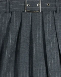 FROM FUTURE Minigonna Tailoring GrayStripes Cheap