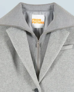 FROM FUTURE Outerwear Cappotto GrisChinéClair Hot
