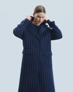 FROM FUTURE Outerwear Cappotto con Tasche NavyStripes Outlet