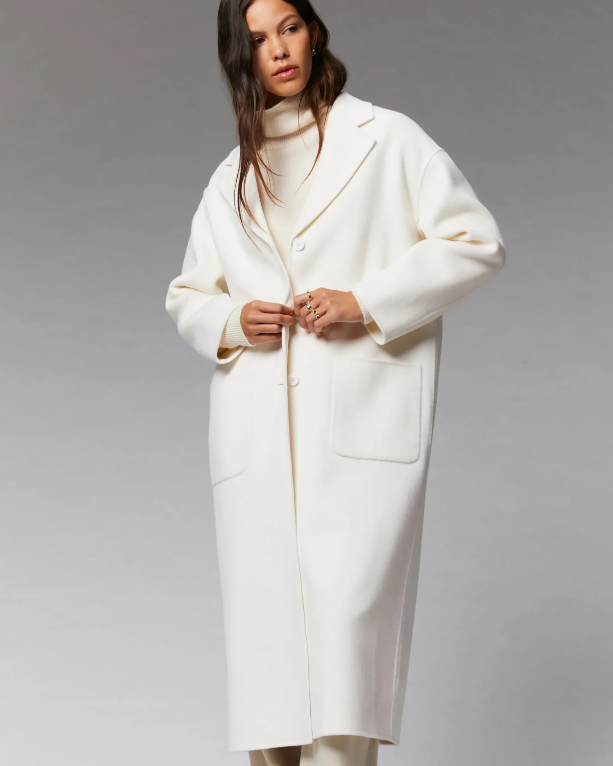 FROM FUTURE Outerwear Cappotto Lungo Double face Ecrù Hot