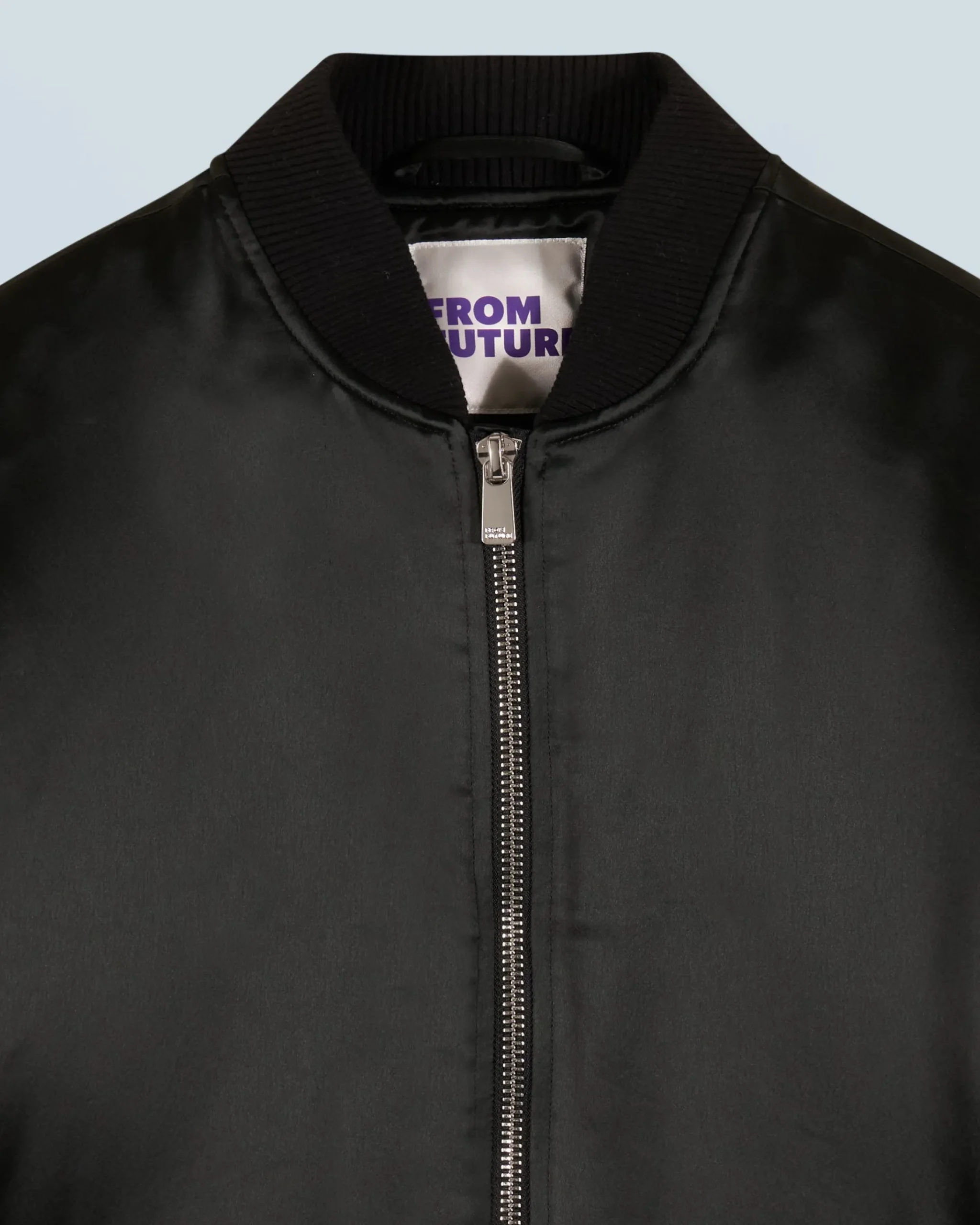 FROM FUTURE Outerwear Giacca Bomber Raso Nero Flash Sale