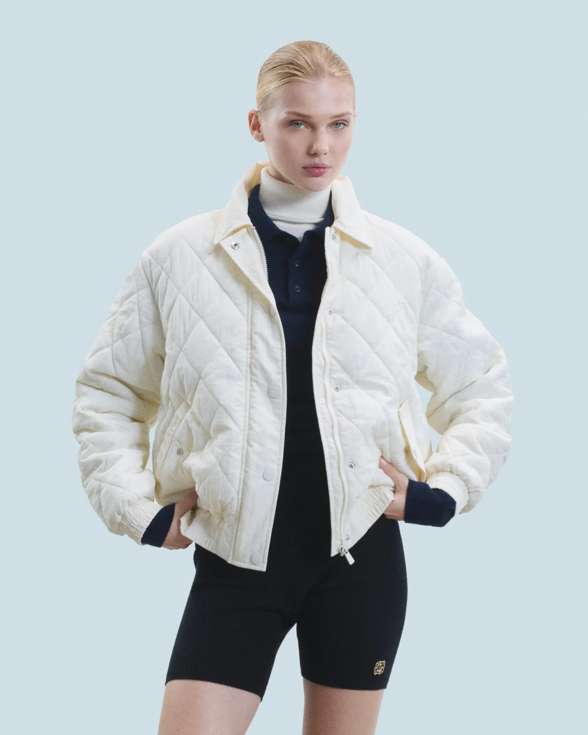 FROM FUTURE Outerwear Giacca Bomber Trapuntata Sabbiadeldeserto Cheap