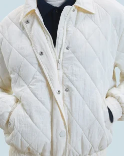 FROM FUTURE Outerwear Giacca Bomber Trapuntata Sabbiadeldeserto Cheap